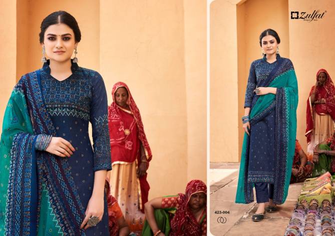 Zulfat Riyasat New Fancy Casual Wear Cotton Designer Dress Material Collection